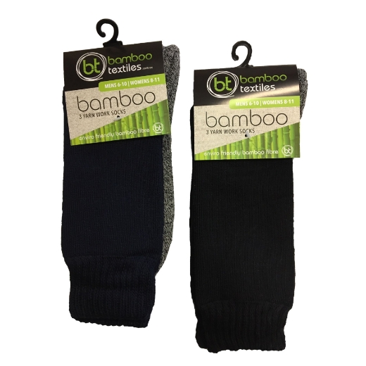 Picture of Sock Bamboo Textile > Black Size 6-10