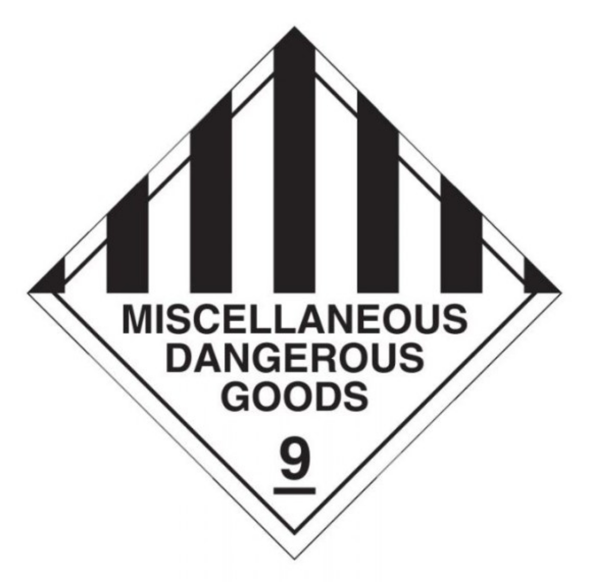 Picture of BRADY Dangerous Goods Labels - Misc Dangerous Goods 9 250mm x 250mm