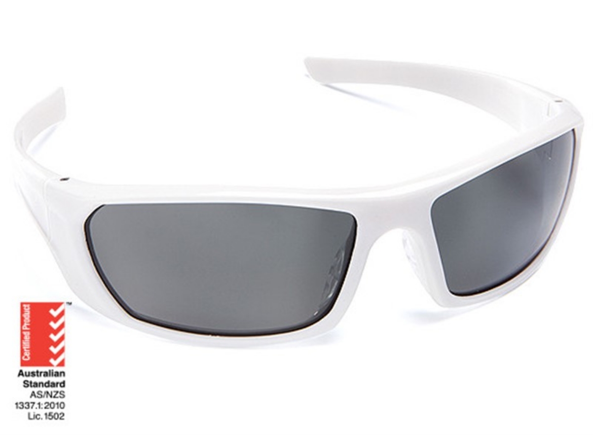 Picture of Force360 Mirage Smoke Polarised Lens White Frame Safety Spectacle - Discontinued Product **