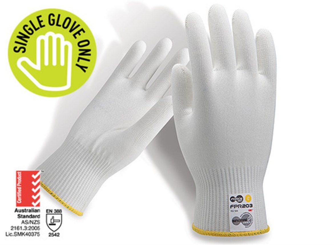 Picture of Force360 White Food Grade 13 Gauge Glove 2X4XD (Cut Level D)