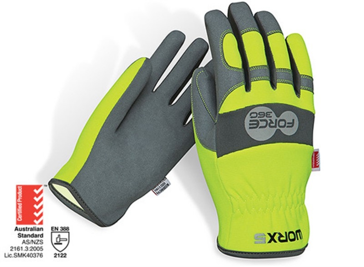 Picture of Force360 Worx 5 Original Fast Fit Hi-vis Mechanics Glove