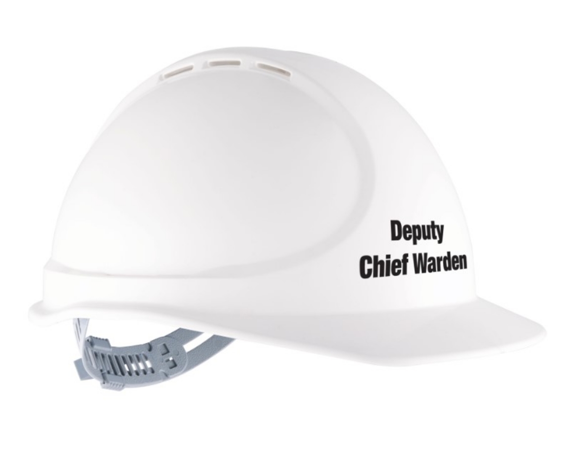 Picture of Force360 GTE3 Deputy Chief Warden Essential Type 1 ABS White Vented Hard Hat with Slide Lock Harness