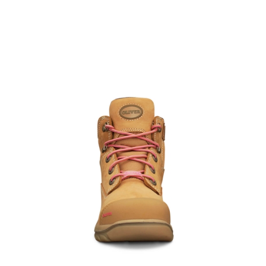 Picture of OLIVER PB49 Series Wheat Ankle Height Zip Side Lace Up Boot Water Resistant Nubuck Leather Padded Collar COOLstep Lining Toe Scuff Protection