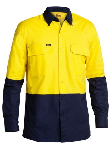 Picture of BISLEY X Airflow™ Ripstop Hi Vis Shirt 100% Cotton Ripstop 150gsm