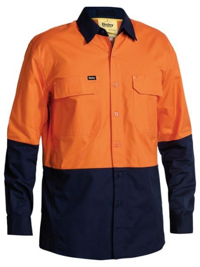 Picture of BISLEY X Airflow™ Ripstop Hi Vis Shirt 100% Cotton Ripstop 150gsm