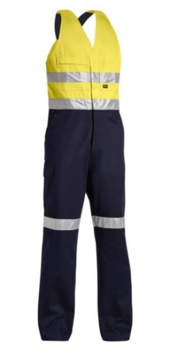Picture of BISLEY 3M Taped Hi Vis Action Back Overall 100% Cotton Preshrunk Drill 310gsm