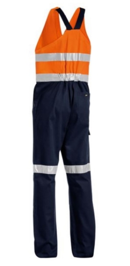Picture of BISLEY 3M Taped Hi Vis Action Back Overall 100% Cotton Preshrunk Drill 310gsm