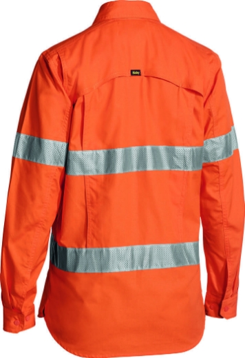 Picture of BISLEY Womens 3M Taped Hi Vis X Airflow™ Ripstop Shirt 150gsm L/S