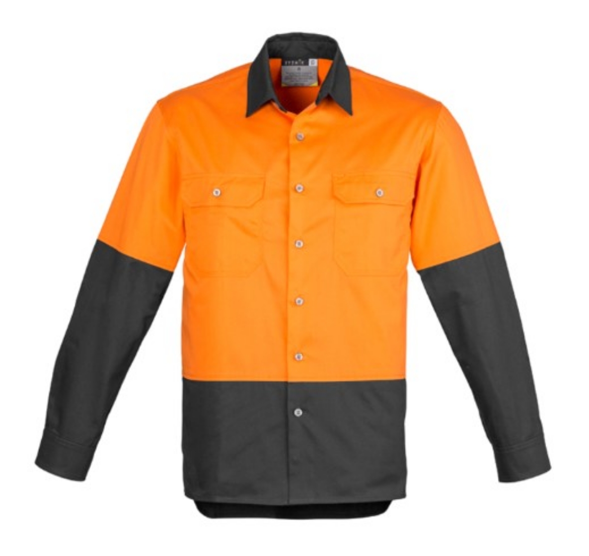 Picture of SYZMIK Mens Hi Vis Spliced Industrial Shirt 170gsm L/S
