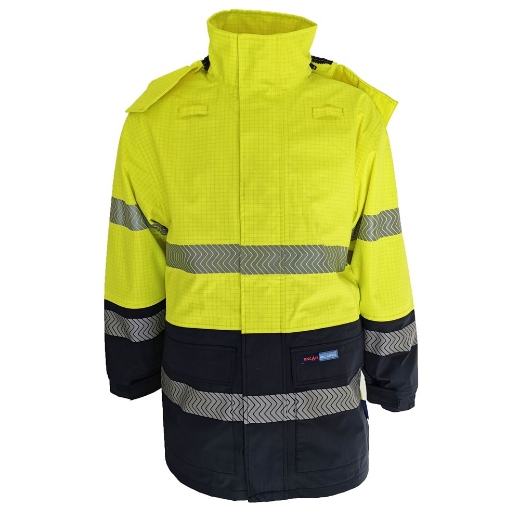 Picture of DNC HiVis FR & HRC2 D/N Rain Jacket 280gsm