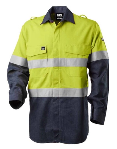 Picture of BOOL Parvotex® Lightweight HRC1 FR Two Tone Shirt with Loxy™ Reflective Tape 155gsm L/S