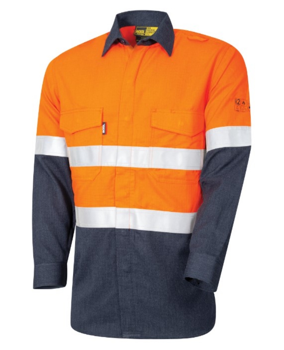 Picture of BOOL Parvotex® Regular Weight HRC2 FR Two Tone Shirt with Loxy™ Reflective Tape 197gsm L/S