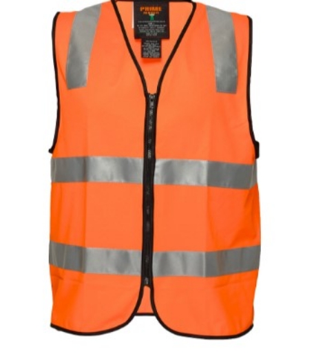Picture of PORTWEST Fire Warden Zip Vest D/N with Premium Reflective Tape 120gsm