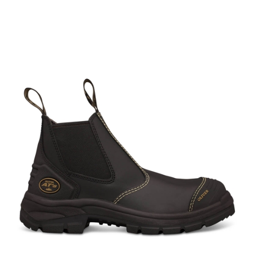 Picture of OLIVER AT55 Series 150mm Black Elastic Sided Boot Water Resistant Full Grain Leather COOLstep Lining