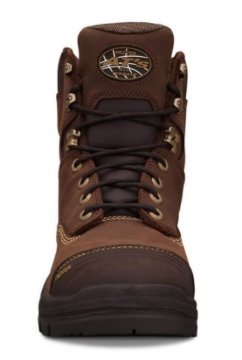 Picture of OLIVER AT55 Series Brown150mm Lace Up Boot, Water Resistant Full Grain Leather, COOLstep lining, Lace Locking Device