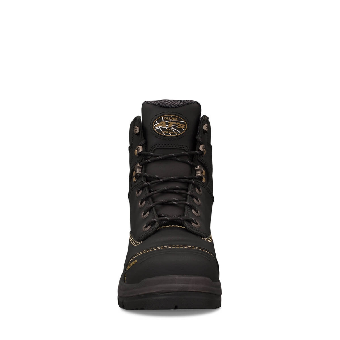 Picture of OLIVER AT55 Series Black 150mm Lace Up Boot Water Resistant Full Grain Leather COOLstep Lining Lace Locking Device
