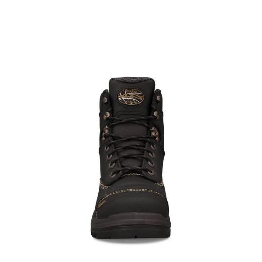 Picture of OLIVER AT55 Series Black 150mm Lace Up Boot Water Resistant Full Grain Leather COOLstep Lining Lace Locking Device