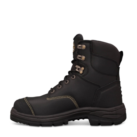 Picture of OLIVER AT55 Series Black 150mm Lace Up Boot Water Resistant Full Grain Leather COOLstep Lining Lace Locking Device