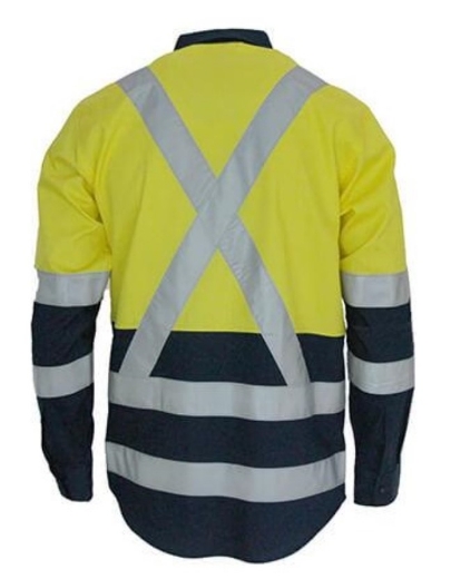 Picture of DNC HiVis 2 Tone Light Weight 100% Cotton Bio-Motion & X Back with CSR R/Tape 155gsm L/S