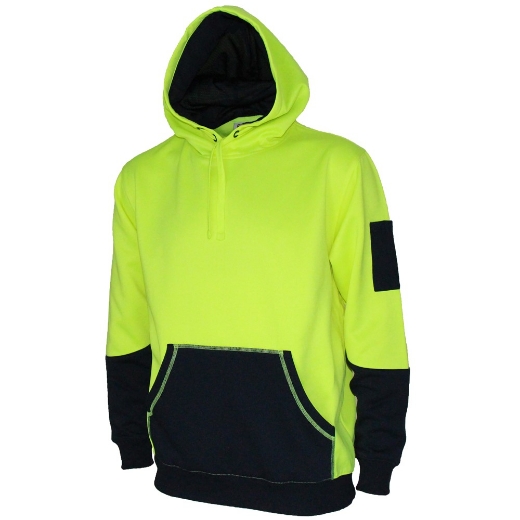 Picture of DNC Hi Vis 2 Tone Super Fleecy Hoodie Jumper 300gsm