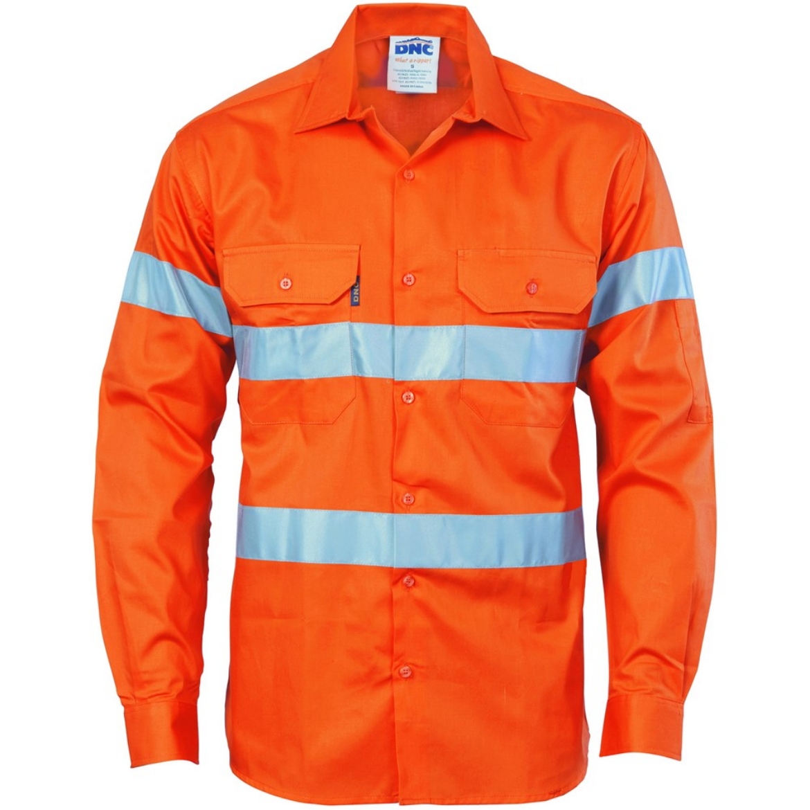 Picture of DNC HVis D/N 100% Cotton Orange Shirt with CSR R/Tape 190gsm