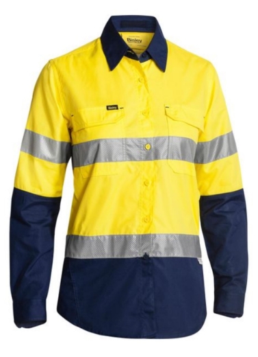 Picture of BISLEY Womens X Airflow™ Taped Hi Vis Ripstop Shirt 150gsm
