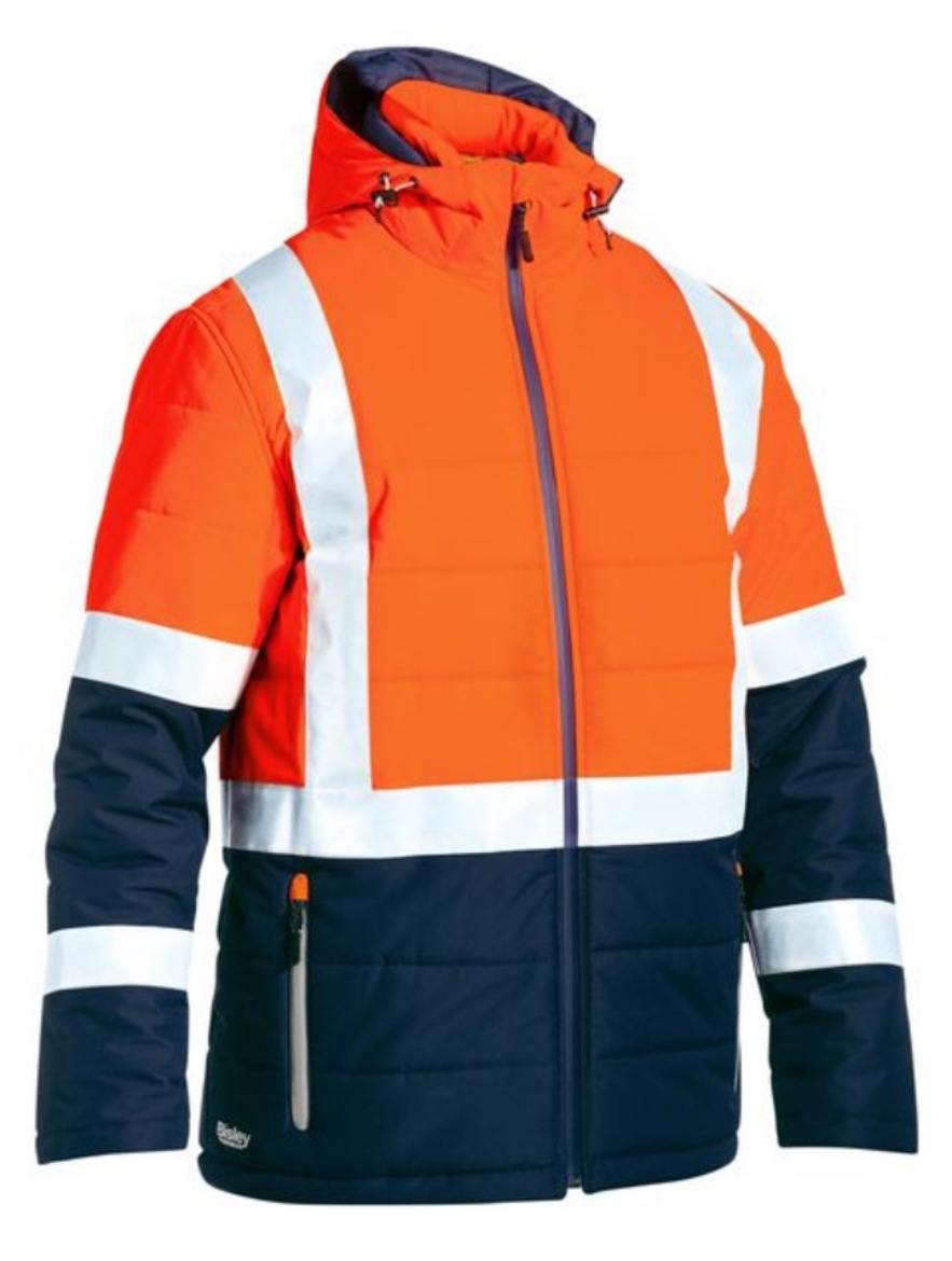 Picture of BISLEY Taped Two Tone Hi Vis Puffer Jacket