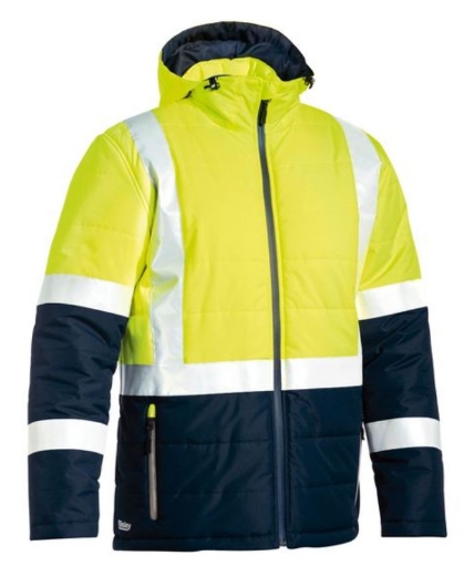 Picture of BISLEY Taped Two Tone Hi Vis Puffer Jacket