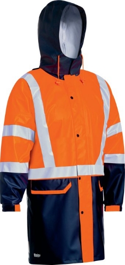 Picture of BISLEY 3M Taped Two Tone Hi Vis Stretch PU Rain Coat