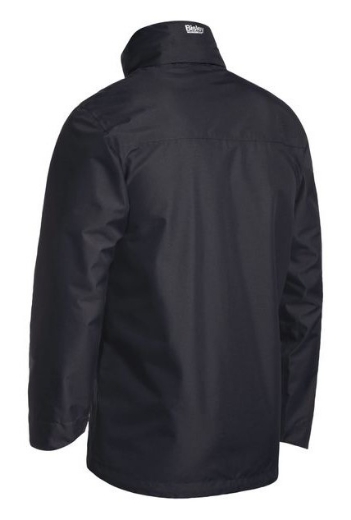 Picture of BISLEY Lightweight Ripstop Rain Jacket Black with Concealed Hood