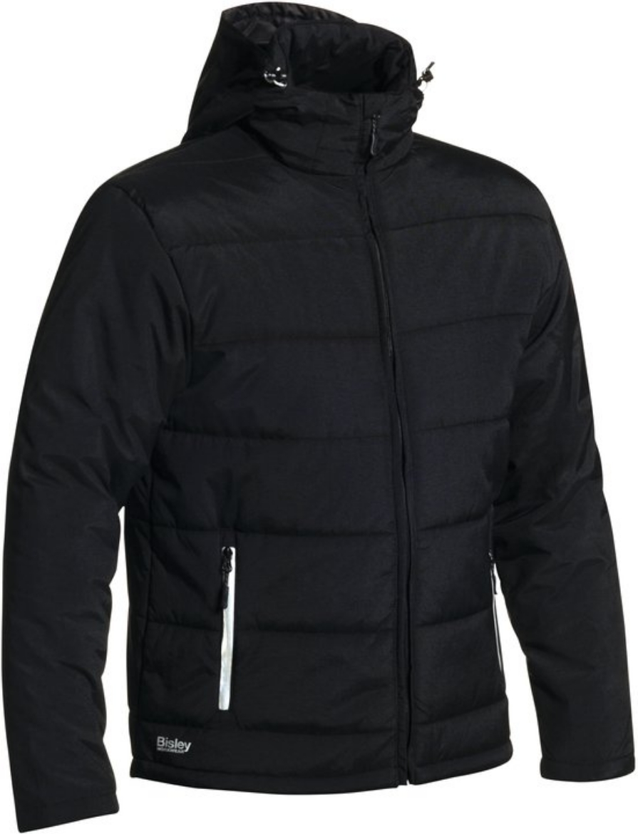 Picture of BISLEY Puffer Jacket Black with Adjustable Hood 100% Nylon Oxford