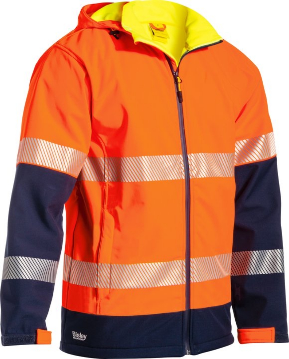 Picture of BISLEY Taped Hi Vis Ripstop Bonded Fleece Jacket 260gsm