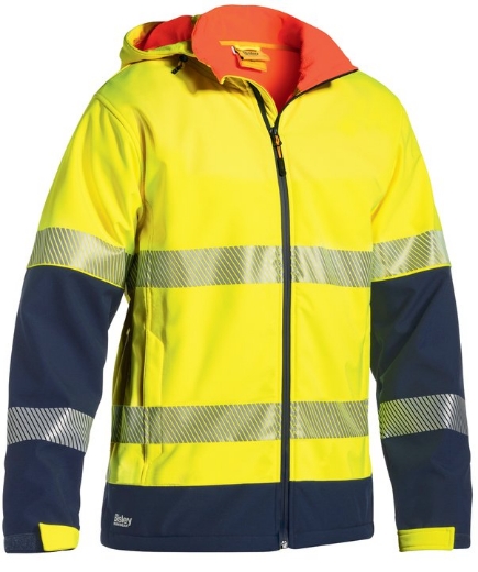 Picture of BISLEY Taped Hi Vis Ripstop Bonded Fleece Jacket 260gsm
