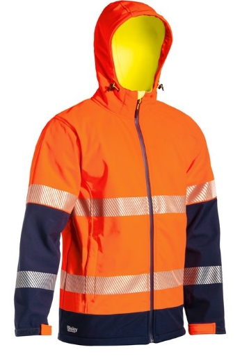 Picture of BISLEY Taped Hi Vis Ripstop Bonded Fleece Jacket 260gsm