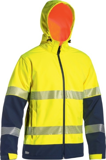 Picture of BISLEY Taped Hi Vis Ripstop Bonded Fleece Jacket 260gsm