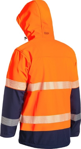 Picture of BISLEY Taped Hi Vis Ripstop Bonded Fleece Jacket 260gsm