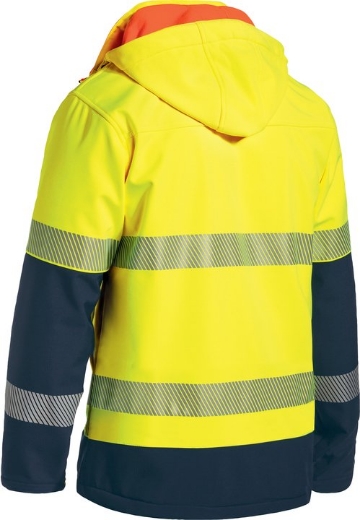 Picture of BISLEY Taped Hi Vis Ripstop Bonded Fleece Jacket 260gsm