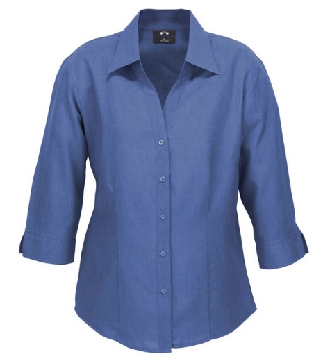 Picture of Biz Collection Ladies Oasis Plain ¾ Sleeve Shirt  BIZ COMFORTCOOL™