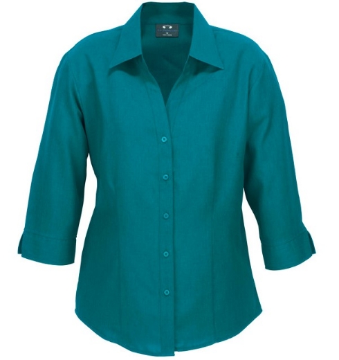 Picture of Biz Collection Ladies Oasis Plain ¾ Sleeve Shirt  BIZ COMFORTCOOL™