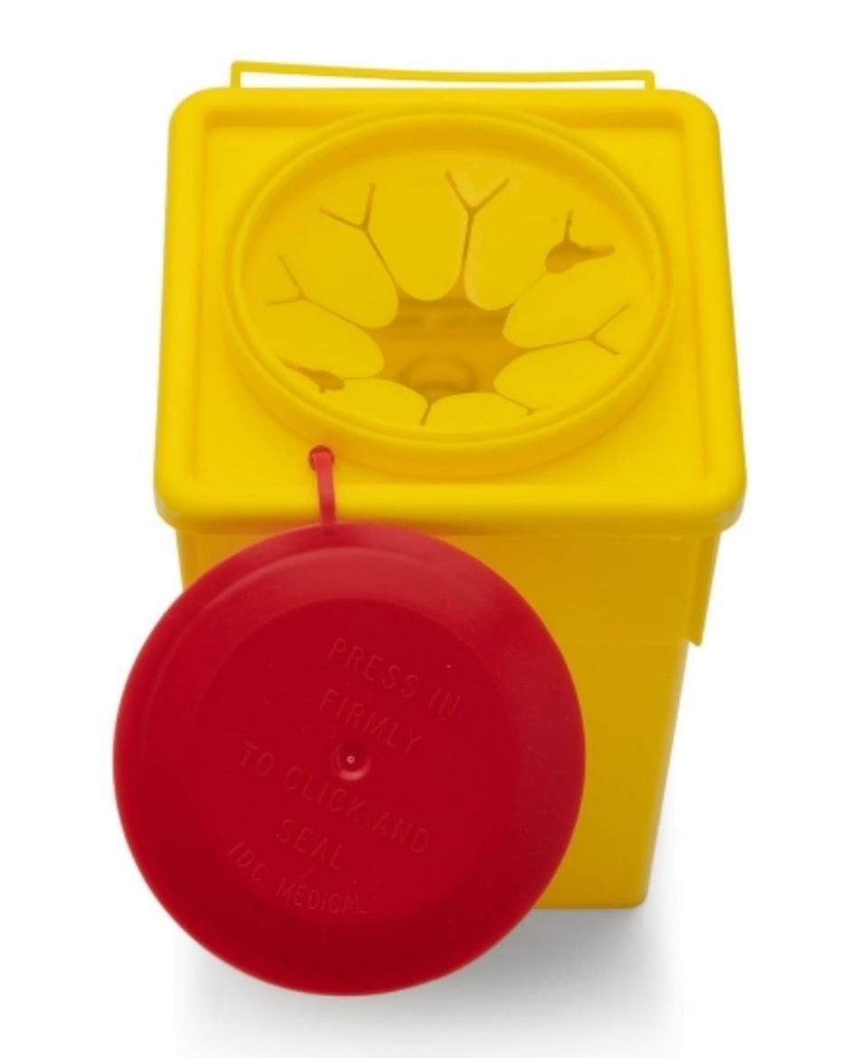 Picture of Sharps Container IDC Yellow Square 2L