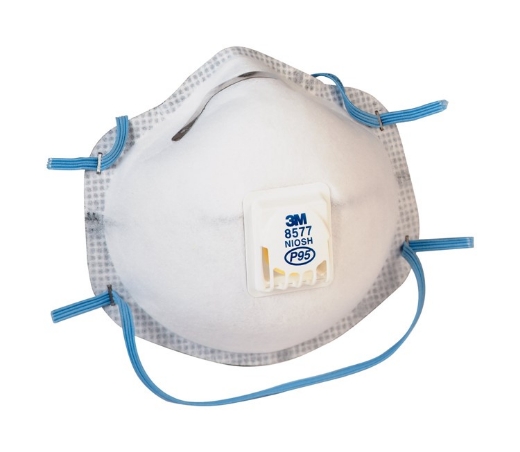 Picture of 3M™ Cupped Particulate Respirator GP2 with Nuisance Level* Organic Vapour Relief Valved > AT010601691