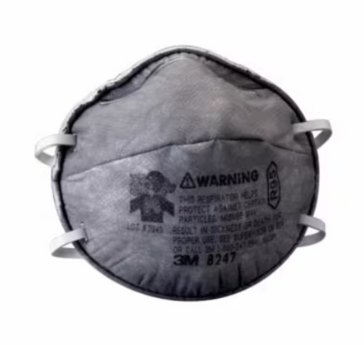 Picture of 3M™ Cupped Particulate Respirator GP2 with Nuisance Level* Organic Vapour Relief > WX700900169