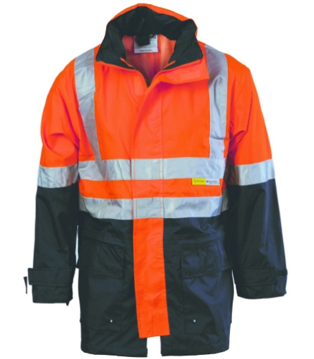 Picture of DNC Hi Vis Two Tone Breathable Rain Jacket With 3M R/Tape