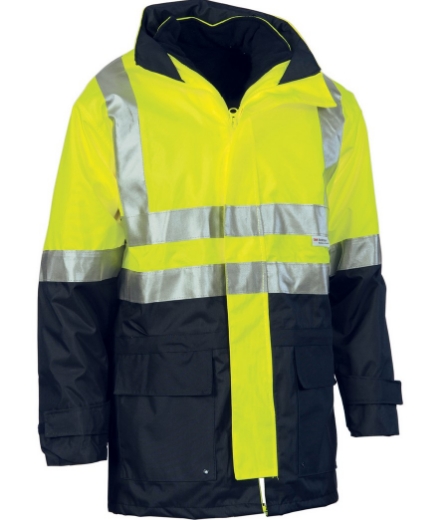 Picture of DNC Hi Vis Two Tone Breathable Rain Jacket With 3M R/Tape