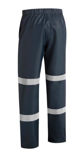 Picture of BISLEY Double Taped Navy Stretch PU Rain Pants