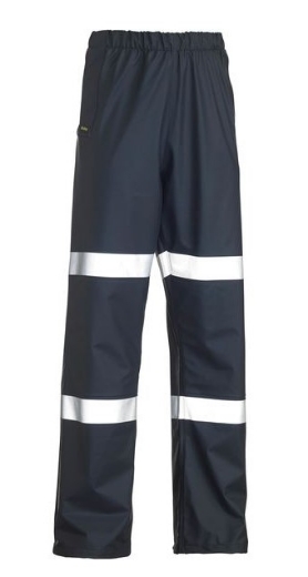 Picture of BISLEY Double Taped Navy Stretch PU Rain Pants