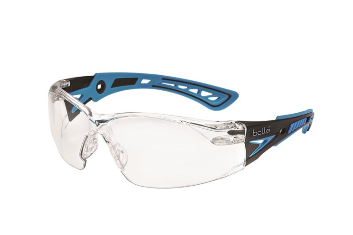 Picture of BOLLE Rush + Small Black / Blue Temples Platinum AS/AF Clear Lens