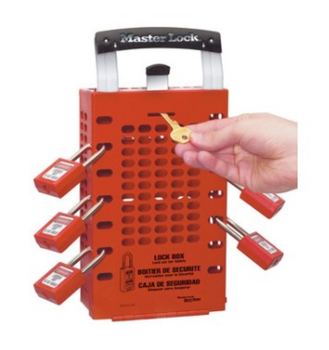 Picture of MasterLock® Latch Tight™ Red Group Lock Box
