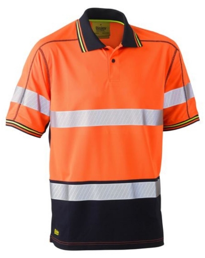 Picture of BISLEY Taped Hi Vis Polyester Mesh Polo Shirt 140gsm S/S
