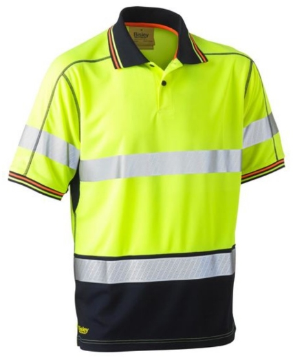 Picture of BISLEY Taped Hi Vis Polyester Mesh Polo Shirt 140gsm S/S